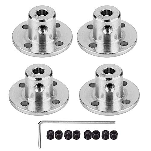 4Pcs 5mm Flange Coupling Connector, Rigid Guide Model Coupler Accessory, Shaft Axis Fittings for DIY RC Model Motors - size: 5mm