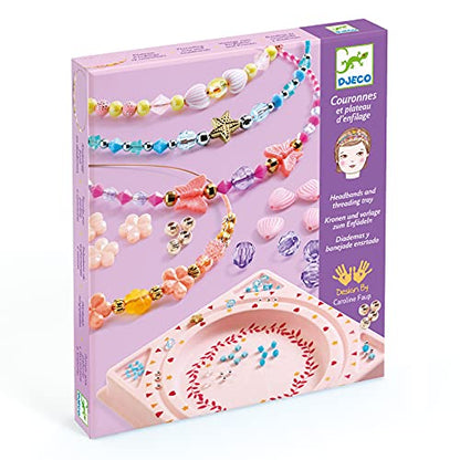 DJECO, Girls Headband Making kit, DIY Hair Accessories Set, Ages 10+