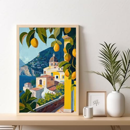 Lemon Tree Framed Paint by Numbers Kit for Adults Beginner 8x12 inch - color: Frame-OP-US10