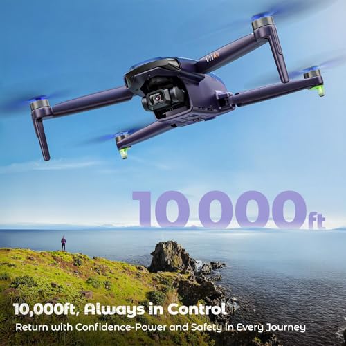 Veeniix 6K Photo 3 Axis Gimbal Camera Drone Brushless Quadcopter - color: Blue and Orange