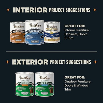 Varathane Water-Based Ultimate Gloss Polyurethane - color: Gloss, size: Half Pint (Pack of 4)