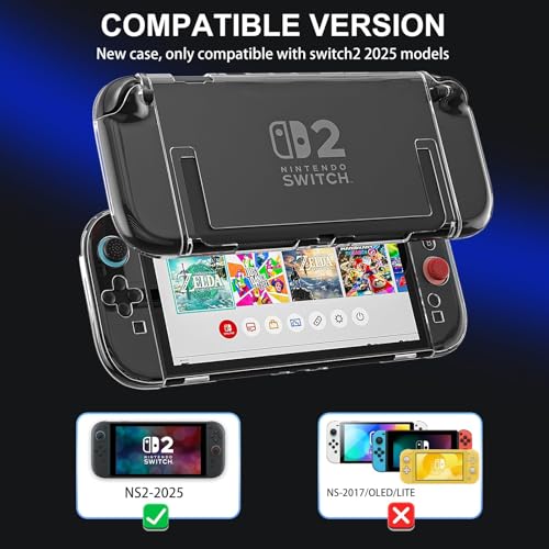 HEATFUN Dockable Clear Case Compatible with Nintendo Switch 2, Transparent - color: Transparent