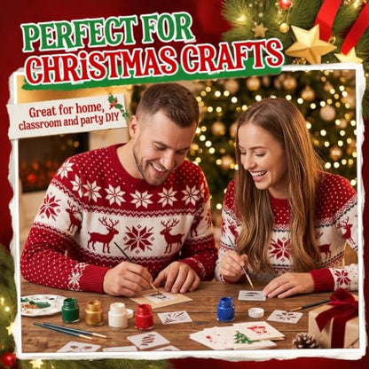 Fainne 100 Pcs 1.5 Inch Christmas Small Stencils for Crafts - style: Christmas
