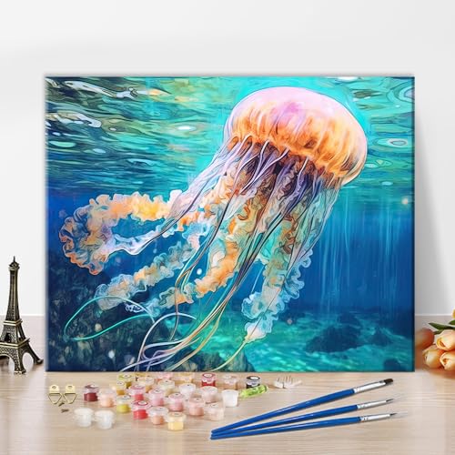 TUMOVO Paint by Numbers for Adults Jellyfish - color: Jellyfish