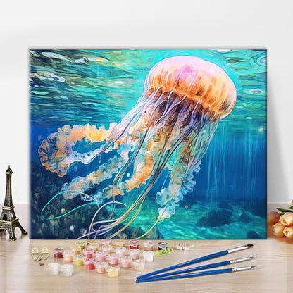 TUMOVO Paint by Numbers for Adults Jellyfish - color: Jellyfish