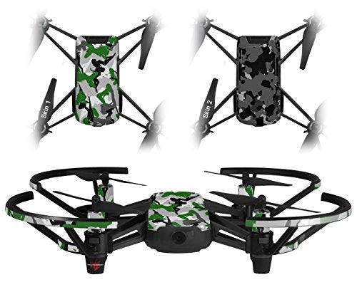 Skin Decal Wrap 2 Pack Compatible with DJI Ryze Tello Sexy Girl Silhouette Camo Green Drone NOT Included