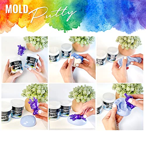 Mold Putty Silicone Mold Making Kit, Super Easy 1:1 Mix Putty, 7/8 Lb (400 Grams), Makes Strong Reusable Silicone