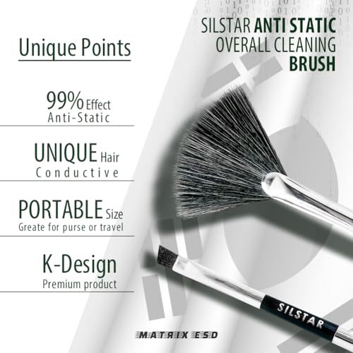 Matrix Anti Static Overall Dual-Action Cleaning Brush -Ideal for Model Kits, Figures, and Intricate Items