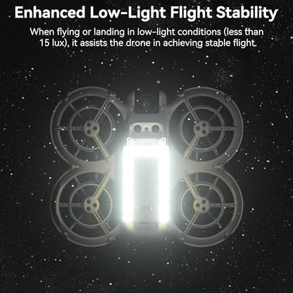 Neo Night Light Landing Gear - Battery Protector for DJI Neo Accessories LED Light Landing Legs Battery Protectors 2 in 1 Kit