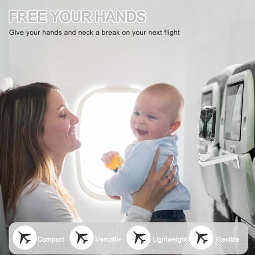 Perilogics Airplane Phone Holder Mount, Plane Travel Essentials (White) - color: White