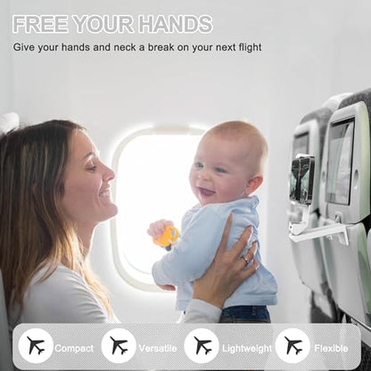 Perilogics Airplane Phone Holder Mount, Plane Travel Essentials (White) - color: White