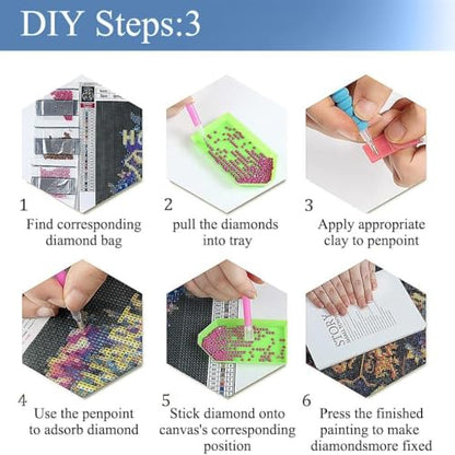 JFYHAB 5D Jesus Diamond Art Kits for Adults Beginners, Virgin Mary Diamond Painting Kits, DIY Full Round Drill Paint by Diamonds Dot Gem Art for Adults, Home Wall Decor 12 x 16 Inch