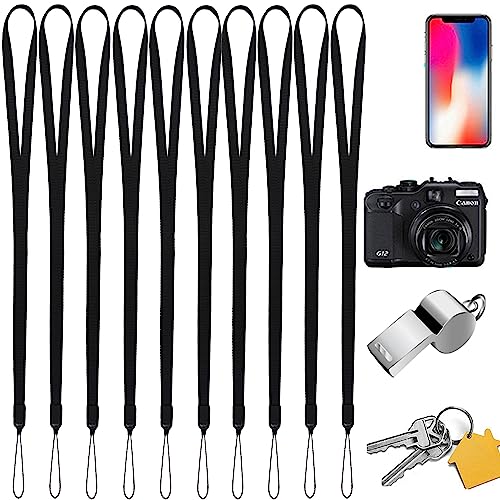 YOUOWO 10Pcs Neck Lanyards Black Long (10 Black - Combination 1) - color: 10 Black - Combination 1