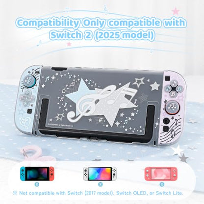 GeekShare Protective Shell Compatible with Switch 2 (Music Notes) - color: Music Notes
