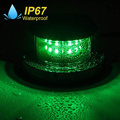 LED Boat Navigations Light Marine Red and Green Bow Light Black New - color: Black New Version