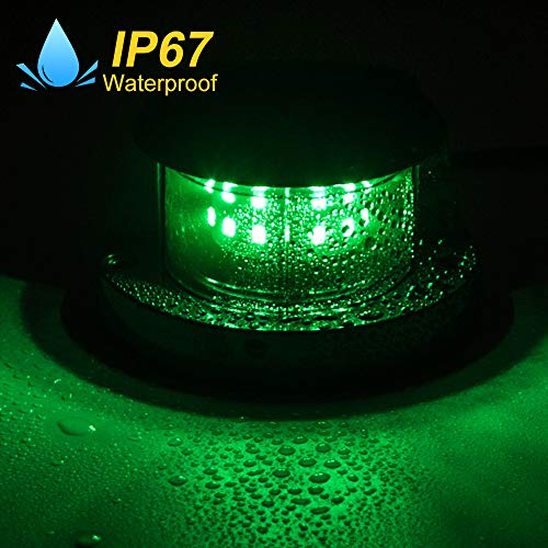 LED Boat Navigations Light Marine Red and Green Bow Light Black New - color: Black New Version
