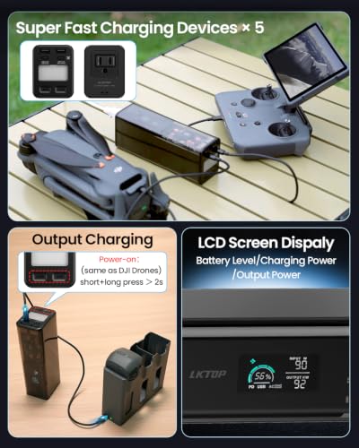 LKTOP Drone Portable Charger 100WH Power Station for DJI,Camera Accessorie