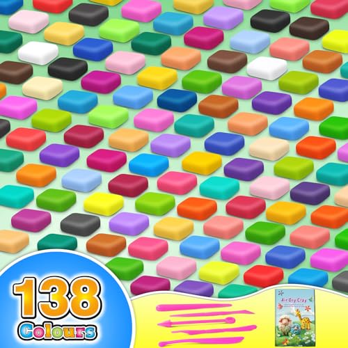 Air Dry Clay 138 Colors, Modeling Magic Clay Gift for Kids - color: 138 Colors