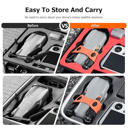 Propeller Holder for DJI Air 3S/Air 3 Accessories, Propeller Guard Strap for DJI Air 3S/Air 3 Drone, Propeller Protector Stabilizer and Fixator (Orange)