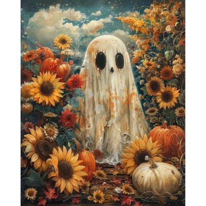 Paint by Numbers for Adults Ghosts, Halloween Paint by Number on Canvas - color: MT23076
