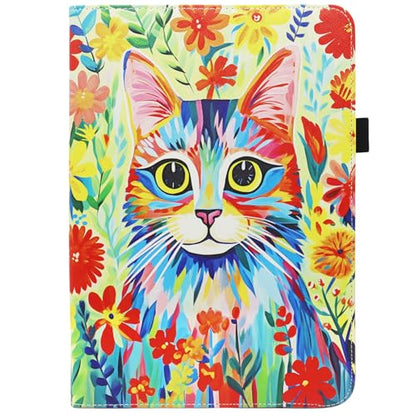 Universal 10 10.1 11 Inch Android 16 15 Tablet Case Cover - color: 03 Cat Flower