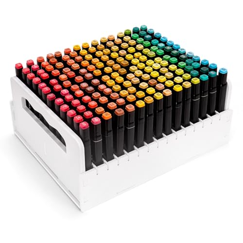 SANFURNEY Marker Pen Organizer Holder for Carts, 180 Slots - size: 180-slot