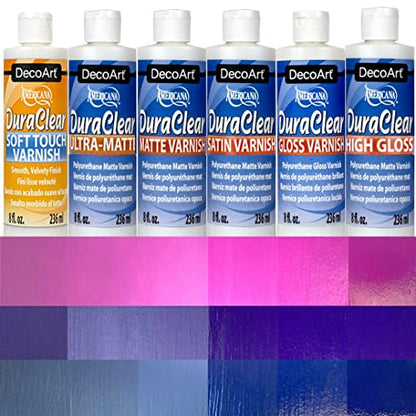 DecoArt DuraClear Varnish, 8 Fl Oz, 1 Bottle - Satin - color: Clear Satin, size: 8 fluid ounces