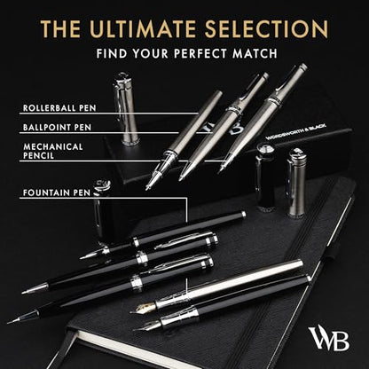 Wordsworth & Black Luxury Metal Mechanical Pencil 0.7mm for Writing, Silver - color: Silver Chrome