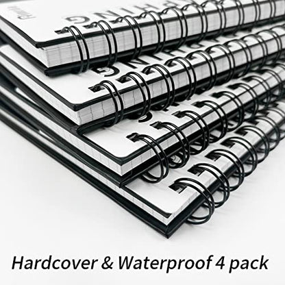 Graph Paper Notebook Spiral Notebook 8.5" x 11"-4 Pack Grid Paper Notebook Graph notebook Engineering notebook 120 Pages 100 GSM Thick Graphing Paper Notebook Hardcover Journal for School, - size: A4, style: GRAPH NOTEBOOK