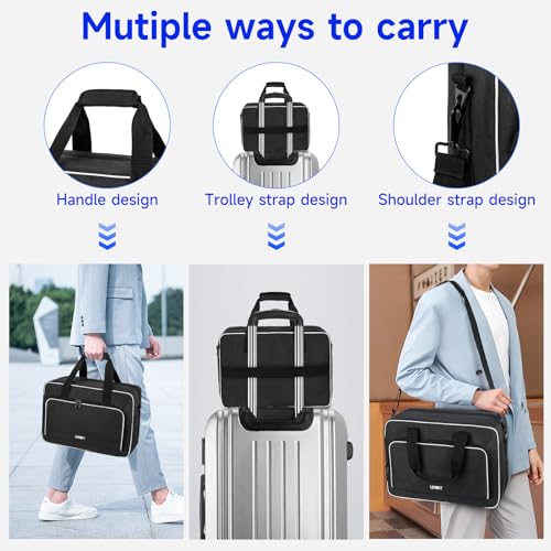 LEFOR·Z Travel Carrying Case Fits for PS5/PS5 Pro/PS4 with Thick Padding - color: Black