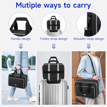 LEFOR·Z Travel Carrying Case Fits for PS5/PS5 Pro/PS4 with Thick Padding - color: Black