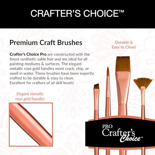 Royal & Langnickel Crafter's Choice Pro Synthetic Sable Round Craft Brush Set, 4pc - style: Round