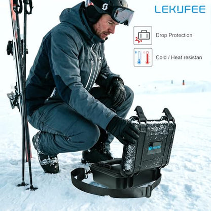 Lekufee Waterproof Hard Case for GoPro MAX 2, GoPro MAX, Action Camera, Battery, GoPro Dual Battery Charger, More Accessories(Case Only)-Black