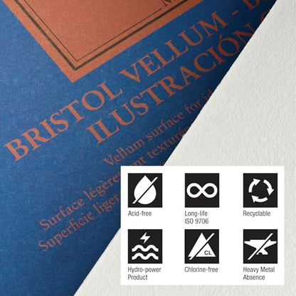 Fabriano 1264 Bristol Pad, Vellum, 18" x 24" - size: 18 x 24