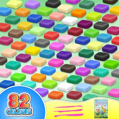 Air Dry Clay 82 Colors, Modeling Magic Clay Gift for Kids - color: 82 Colors