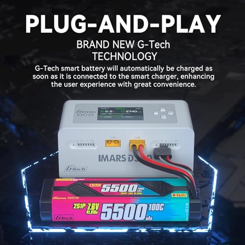 IMARS D300 Balance Charger, Gens Ace Dual Channel for RC 1~6S.White