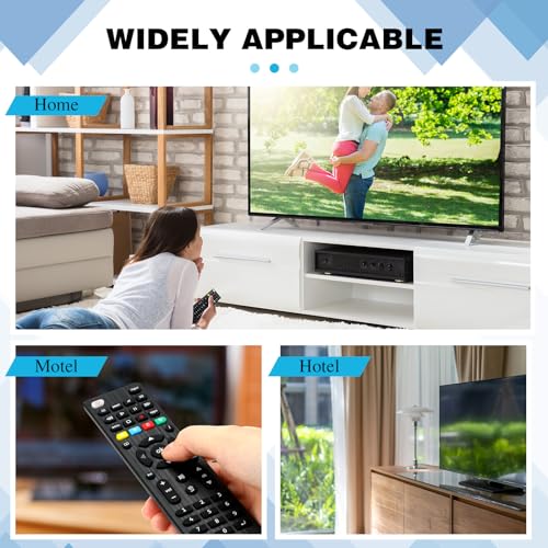 5 Pack Universal TV Remote Replacement Compatible with All Smart TV LED LCD HDTV 3D Series for Motel Hotel Nursing Home (Regular)