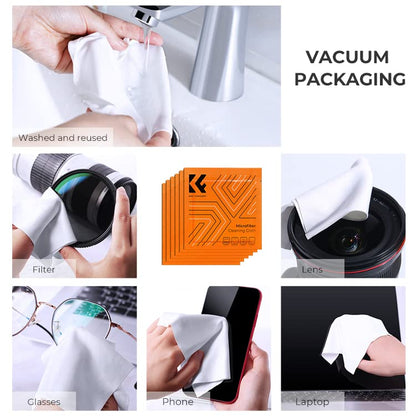 K&F Concept Camera Lens Cleaning Kit - 15ml Sensor Cleaner, Lens Pen Brush, Air Blower, Microfiber Cleaning Cloths & Full-Frame Sensors Cleaning Swabs for DSLR & Mirrorless Cameras
