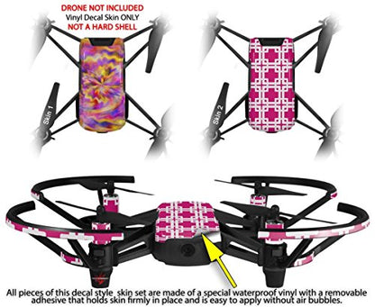 Skin Decal Wrap 2 Pack Compatible with DJI Ryze Tello Tie Dye Pastel Drone NOT Included