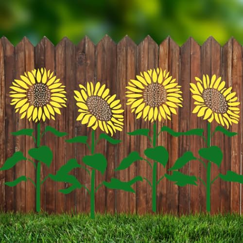 Large Flower Stencils for Wood Fence Walls Sunflower Stencils for Painting - style: Sunflower