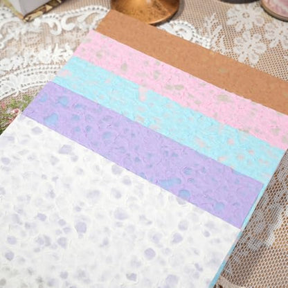 Colorful Textured Art Fabric(embossed paper, Close to A5 size) - color: embossed paper