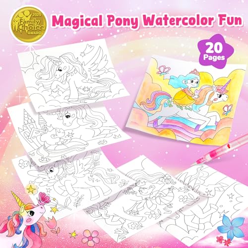 JoyCat Paint with Water Coloring Books for Toddlers (Magical Pony) - style: Magical Pony