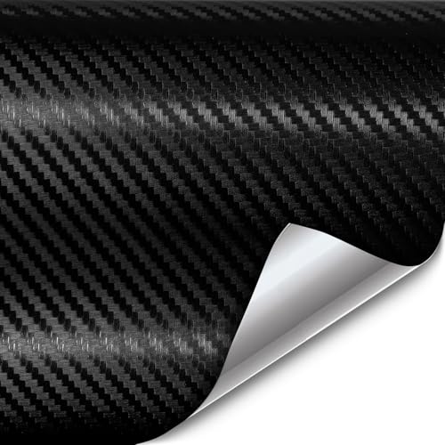 VVIVID XPO Black Carbon Fiber Car Wrap Vinyl Roll with Air Release Technology (4ft x 5ft) - size: 4ft x 5ft