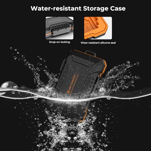 K&F CONCEPT 29 Slot Memory Card Case, Carrying Case for SD, CF, CFexpress - size: For 4 SD+4 CF+12 Micro SD(TF)+5 SIM