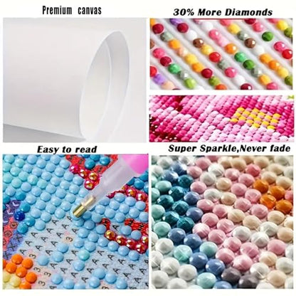 Diamond Art Kits for Adults,Gnome Drinks Coffee 5D Diamond Painting - color: JK576-1