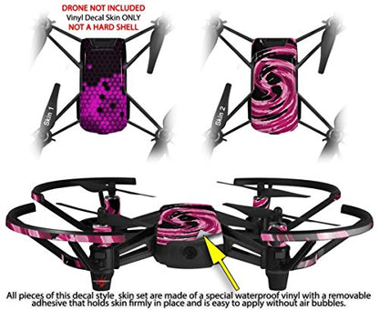 Skin Decal Wrap 2 Pack Compatible with DJI Ryze Tello HEX Hot Pink Drone NOT Included