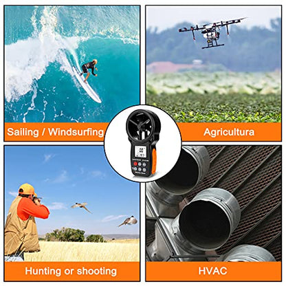 Anemometer,Digital Barometer Air Flow Wind Meter 16-Group Pressure Records - color: AP-007-WM Barometer