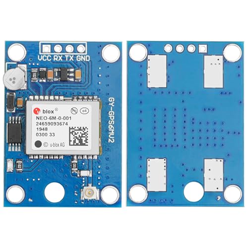 4 Pack GY-NEO6MV2 NEO-6M GPS Module - Flight Controller Module Board 3V-5V with Super Strong Ceramic Antenna Compatible with Ar duino ESP 32 Rasp Berry P i EEPROM APM 2.5 - color: Blue