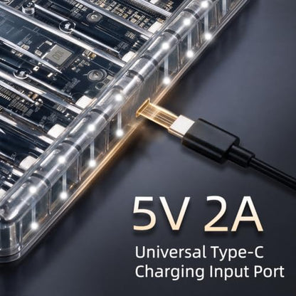 AA AAA Battery Charger for Rechargeable AA AAA Battery, Charger only - size: 8 Bay Charger - transparent