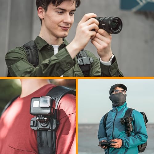PGYTECH Beetle Camera Clip with Plate for Cameras Backpack Strap Clip - style: Camera Clip V1 for Action Camera